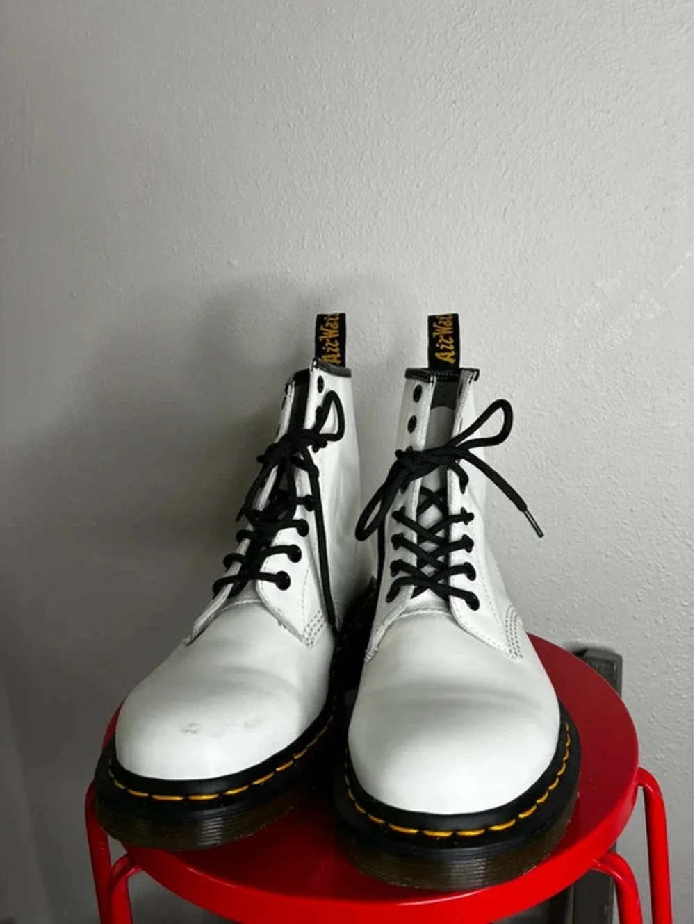 Dr. Martens “Air Wair” 1460 Men’s Smooth Leather White Boots